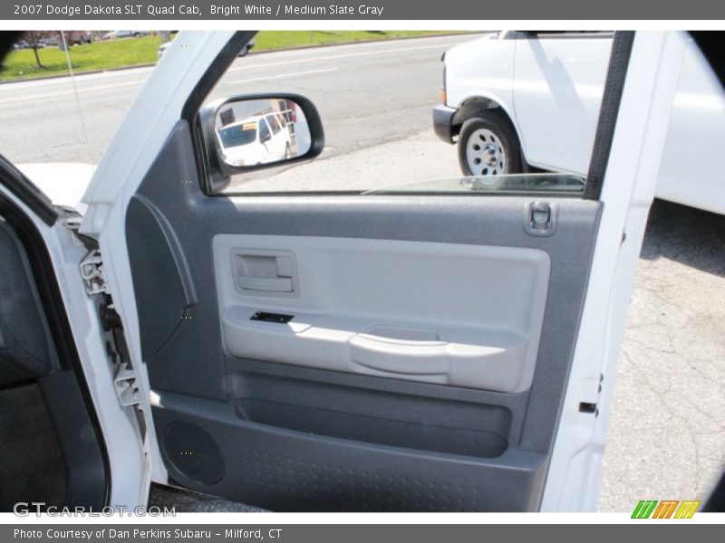 Bright White / Medium Slate Gray 2007 Dodge Dakota SLT Quad Cab