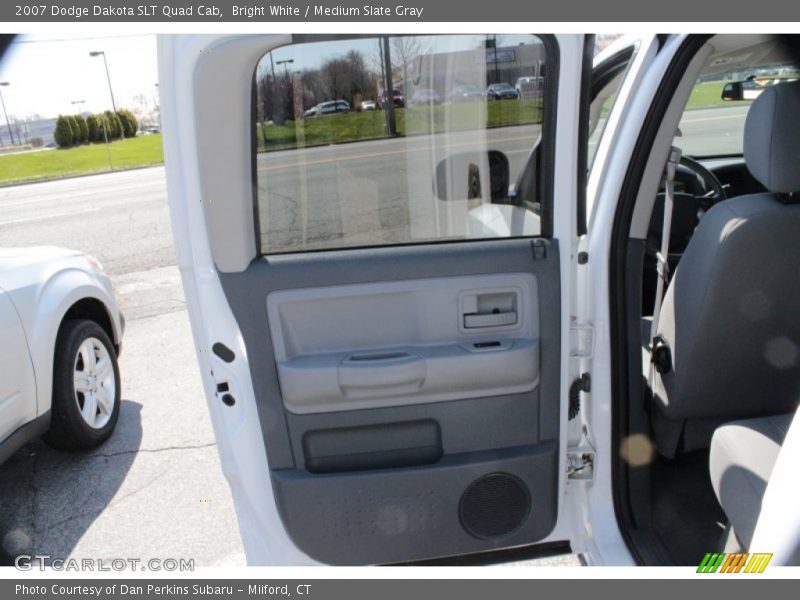 Bright White / Medium Slate Gray 2007 Dodge Dakota SLT Quad Cab