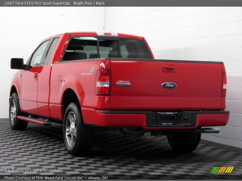 Bright Red / Black 2007 Ford F150 FX2 Sport SuperCab