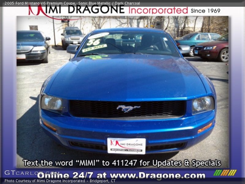 Sonic Blue Metallic / Dark Charcoal 2005 Ford Mustang V6 Premium Coupe