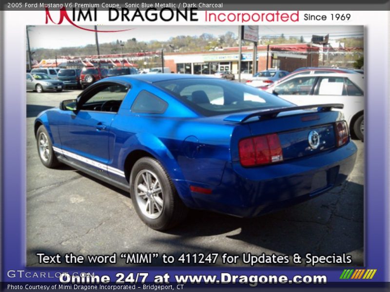 Sonic Blue Metallic / Dark Charcoal 2005 Ford Mustang V6 Premium Coupe