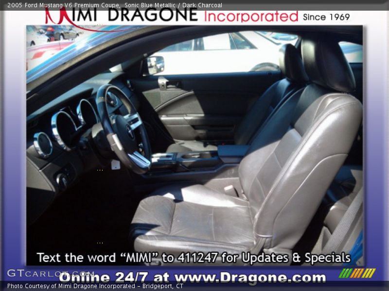 Sonic Blue Metallic / Dark Charcoal 2005 Ford Mustang V6 Premium Coupe