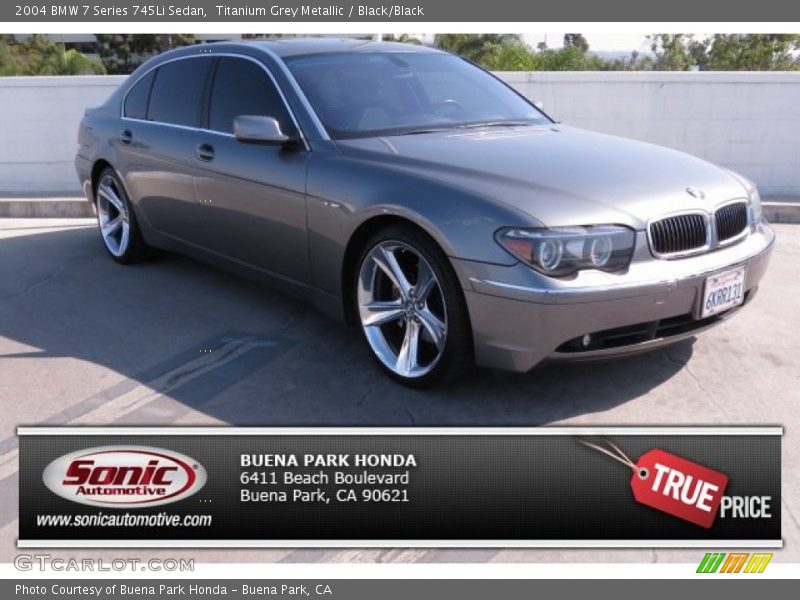 Titanium Grey Metallic / Black/Black 2004 BMW 7 Series 745Li Sedan