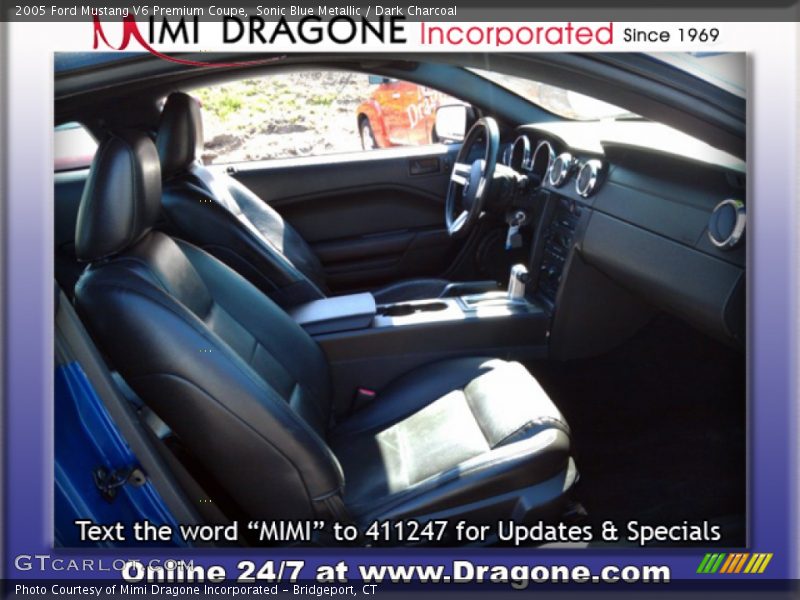 Sonic Blue Metallic / Dark Charcoal 2005 Ford Mustang V6 Premium Coupe