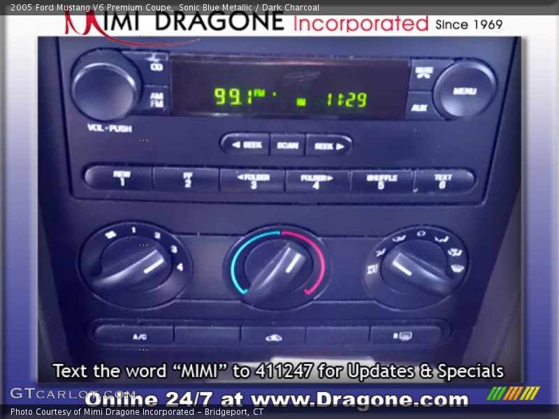 Sonic Blue Metallic / Dark Charcoal 2005 Ford Mustang V6 Premium Coupe