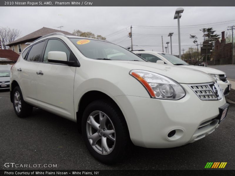 Phantom White / Gray 2010 Nissan Rogue SL AWD