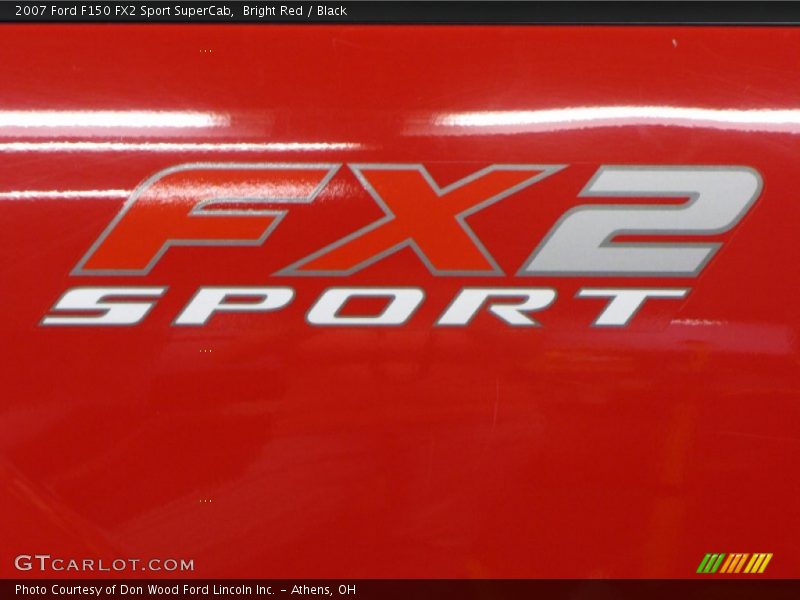Bright Red / Black 2007 Ford F150 FX2 Sport SuperCab