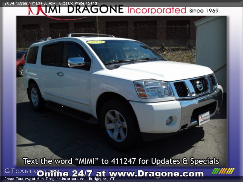 Blizzard White / Sand 2004 Nissan Armada LE 4x4