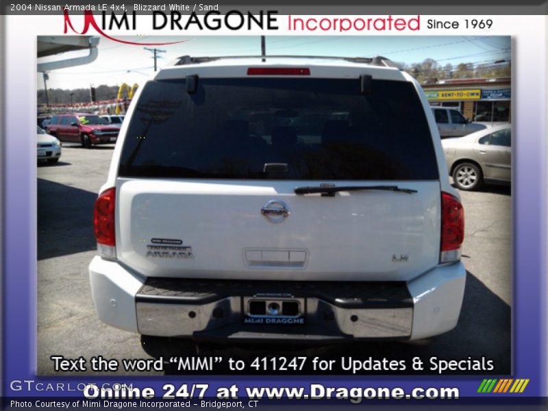 Blizzard White / Sand 2004 Nissan Armada LE 4x4