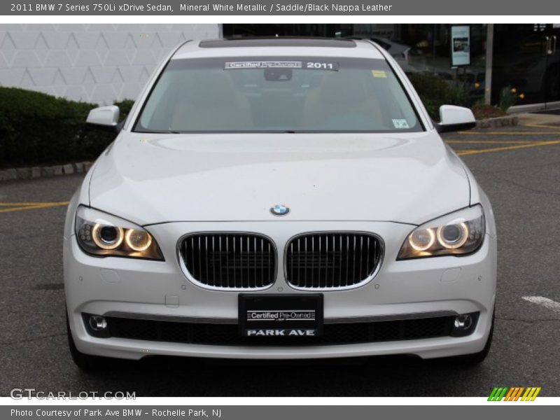 Mineral White Metallic / Saddle/Black Nappa Leather 2011 BMW 7 Series 750Li xDrive Sedan