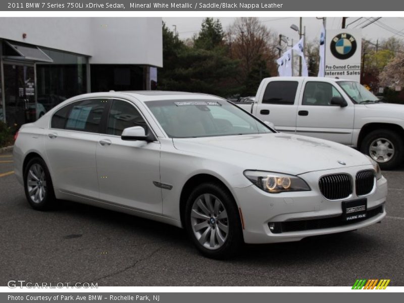 Mineral White Metallic / Saddle/Black Nappa Leather 2011 BMW 7 Series 750Li xDrive Sedan