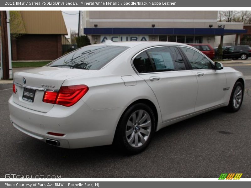 Mineral White Metallic / Saddle/Black Nappa Leather 2011 BMW 7 Series 750Li xDrive Sedan