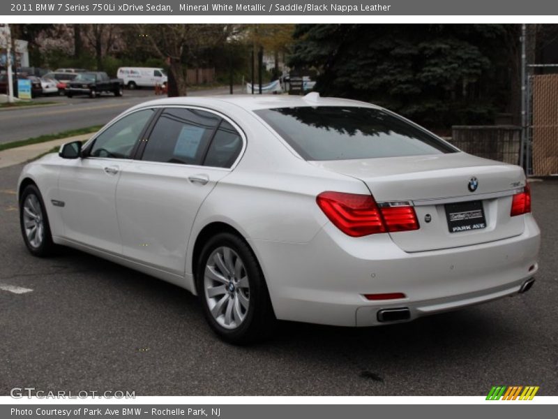 Mineral White Metallic / Saddle/Black Nappa Leather 2011 BMW 7 Series 750Li xDrive Sedan