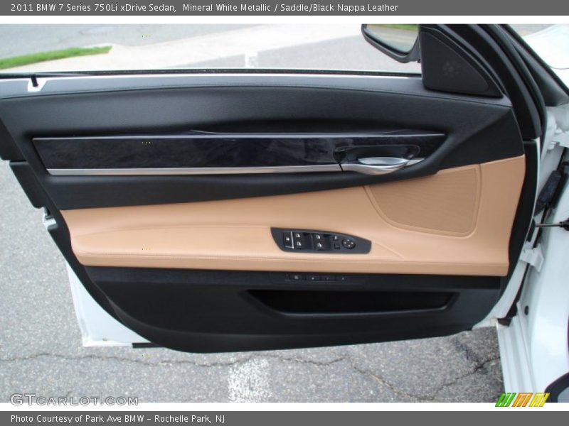 Mineral White Metallic / Saddle/Black Nappa Leather 2011 BMW 7 Series 750Li xDrive Sedan
