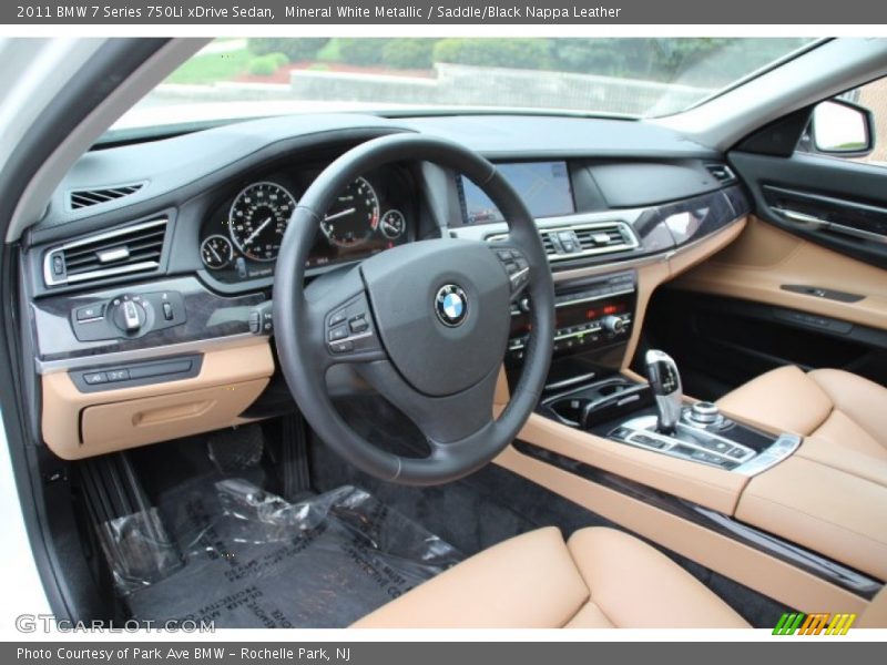Mineral White Metallic / Saddle/Black Nappa Leather 2011 BMW 7 Series 750Li xDrive Sedan