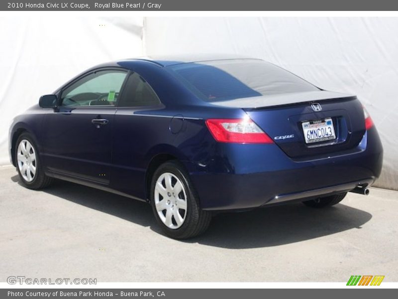 Royal Blue Pearl / Gray 2010 Honda Civic LX Coupe