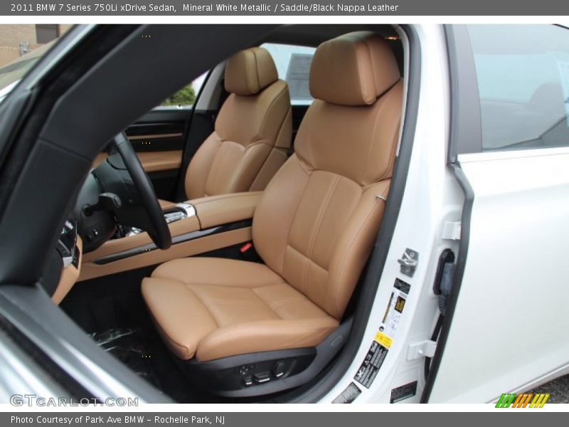 Mineral White Metallic / Saddle/Black Nappa Leather 2011 BMW 7 Series 750Li xDrive Sedan