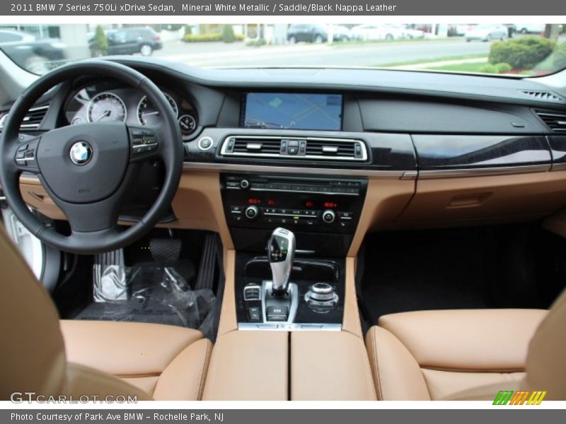 Mineral White Metallic / Saddle/Black Nappa Leather 2011 BMW 7 Series 750Li xDrive Sedan