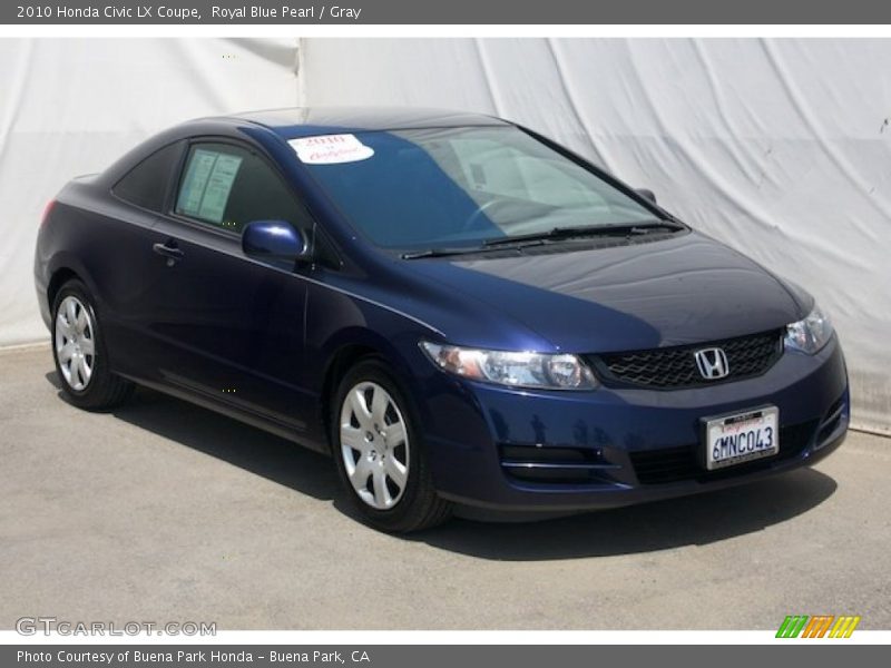 Royal Blue Pearl / Gray 2010 Honda Civic LX Coupe