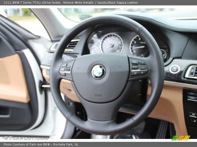 Mineral White Metallic / Saddle/Black Nappa Leather 2011 BMW 7 Series 750Li xDrive Sedan
