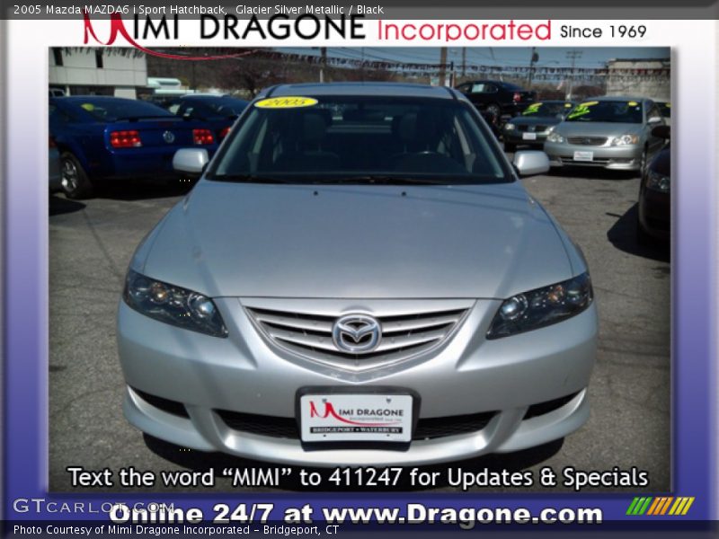 Glacier Silver Metallic / Black 2005 Mazda MAZDA6 i Sport Hatchback