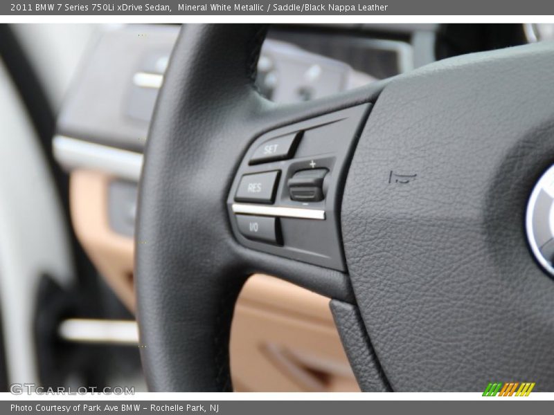Mineral White Metallic / Saddle/Black Nappa Leather 2011 BMW 7 Series 750Li xDrive Sedan