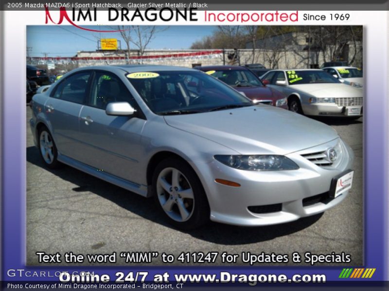 Glacier Silver Metallic / Black 2005 Mazda MAZDA6 i Sport Hatchback