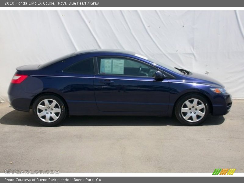 Royal Blue Pearl / Gray 2010 Honda Civic LX Coupe