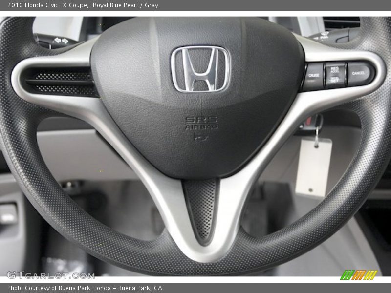 Royal Blue Pearl / Gray 2010 Honda Civic LX Coupe
