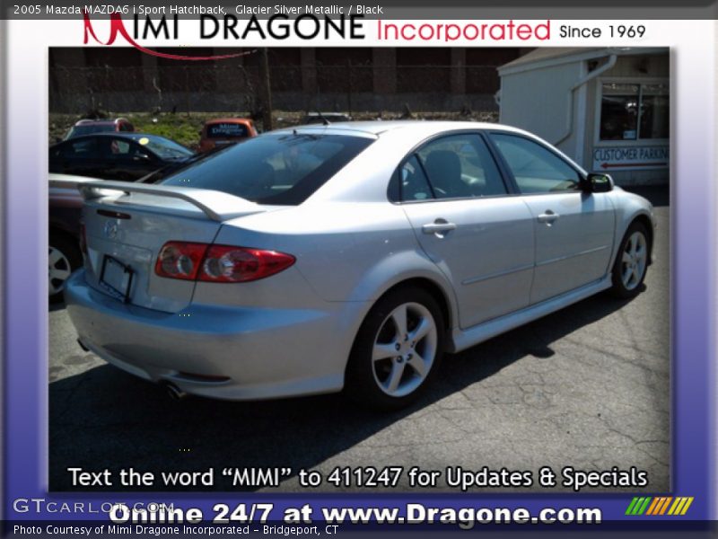 Glacier Silver Metallic / Black 2005 Mazda MAZDA6 i Sport Hatchback