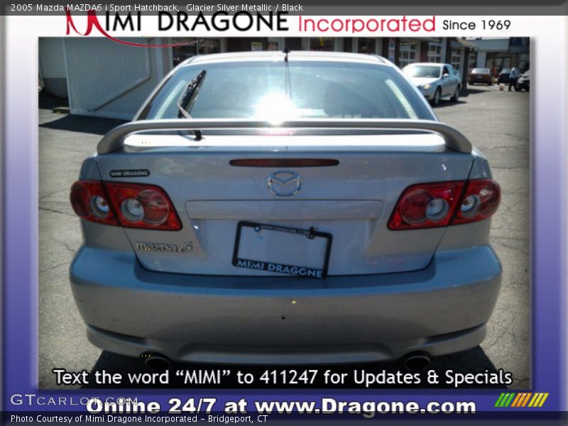 Glacier Silver Metallic / Black 2005 Mazda MAZDA6 i Sport Hatchback