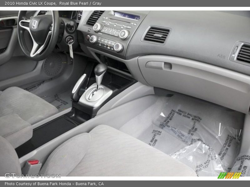 Royal Blue Pearl / Gray 2010 Honda Civic LX Coupe