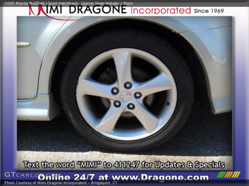 Glacier Silver Metallic / Black 2005 Mazda MAZDA6 i Sport Hatchback