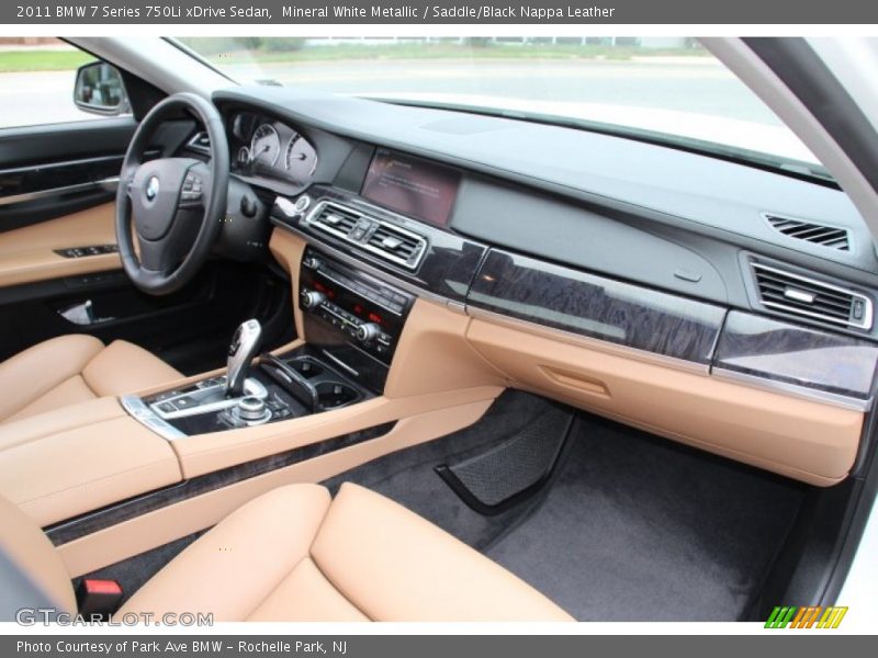 Mineral White Metallic / Saddle/Black Nappa Leather 2011 BMW 7 Series 750Li xDrive Sedan