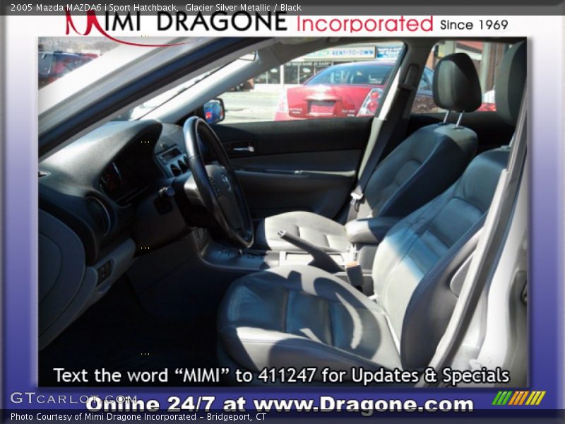 Glacier Silver Metallic / Black 2005 Mazda MAZDA6 i Sport Hatchback
