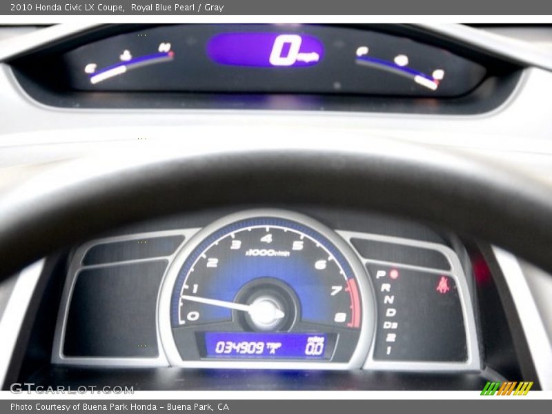 Royal Blue Pearl / Gray 2010 Honda Civic LX Coupe