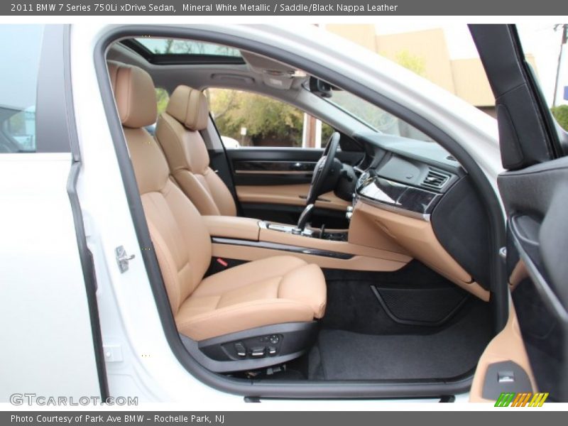 Mineral White Metallic / Saddle/Black Nappa Leather 2011 BMW 7 Series 750Li xDrive Sedan