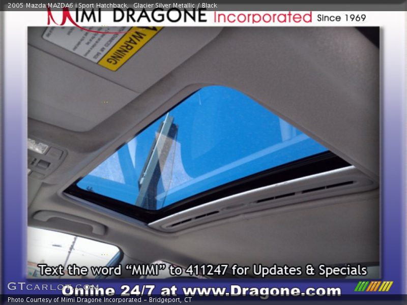 Glacier Silver Metallic / Black 2005 Mazda MAZDA6 i Sport Hatchback