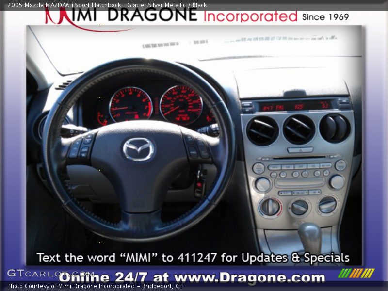 Glacier Silver Metallic / Black 2005 Mazda MAZDA6 i Sport Hatchback