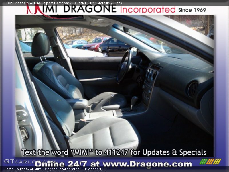 Glacier Silver Metallic / Black 2005 Mazda MAZDA6 i Sport Hatchback