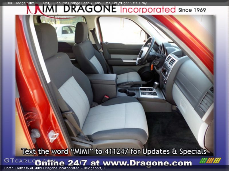 Sunburst Orange Pearl / Dark Slate Gray/Light Slate Gray 2008 Dodge Nitro SLT 4x4