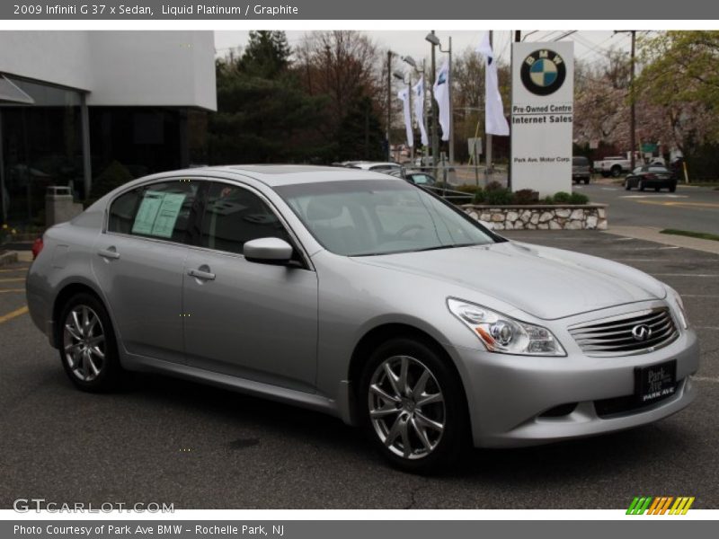 Liquid Platinum / Graphite 2009 Infiniti G 37 x Sedan
