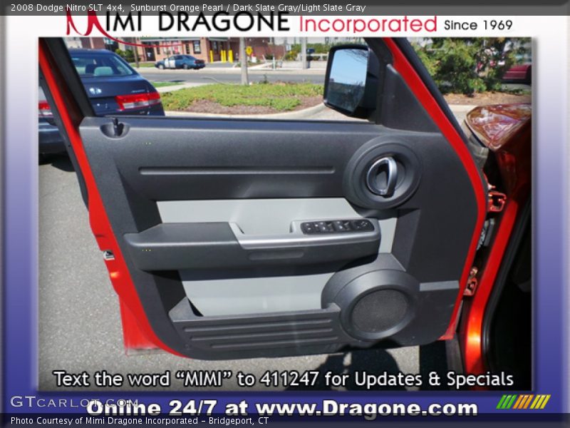 Sunburst Orange Pearl / Dark Slate Gray/Light Slate Gray 2008 Dodge Nitro SLT 4x4