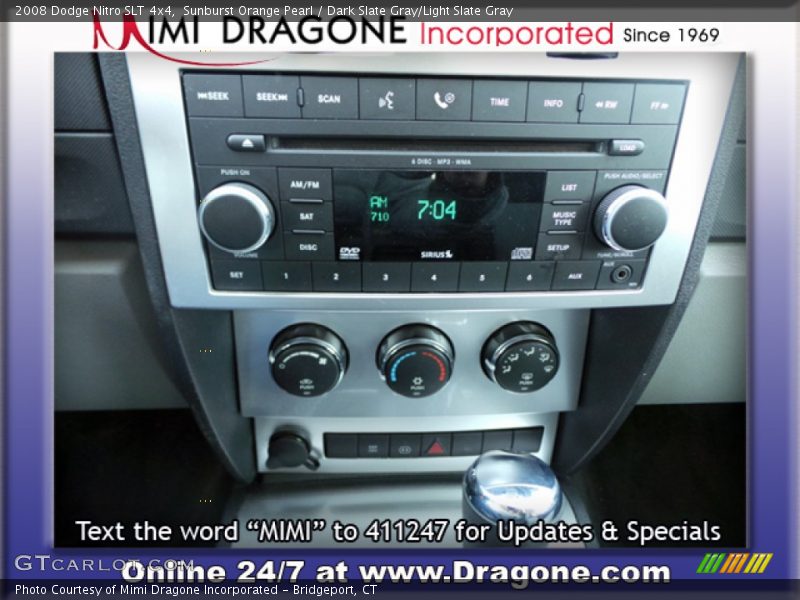 Sunburst Orange Pearl / Dark Slate Gray/Light Slate Gray 2008 Dodge Nitro SLT 4x4