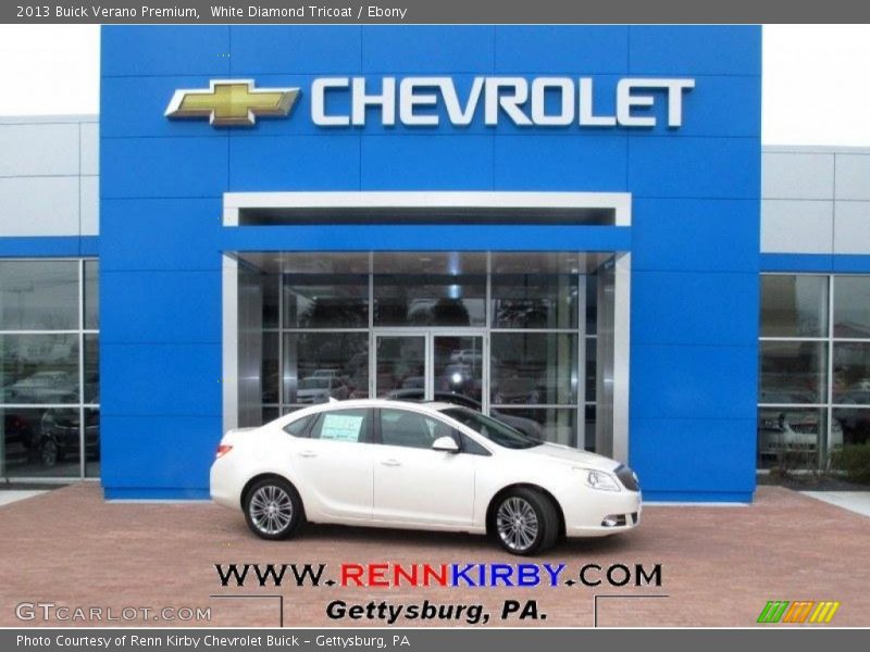 White Diamond Tricoat / Ebony 2013 Buick Verano Premium