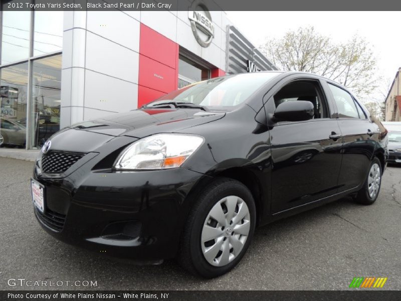 Black Sand Pearl / Dark Gray 2012 Toyota Yaris Sedan