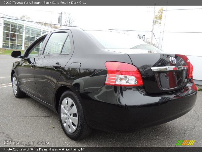 Black Sand Pearl / Dark Gray 2012 Toyota Yaris Sedan