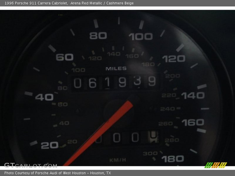 Arena Red Metallic / Cashmere Beige 1996 Porsche 911 Carrera Cabriolet