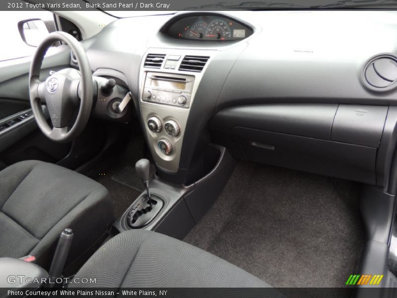 Black Sand Pearl / Dark Gray 2012 Toyota Yaris Sedan