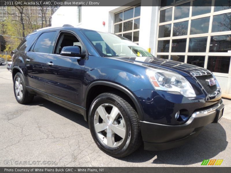 Deep Blue Metallic / Ebony 2011 GMC Acadia SLT AWD
